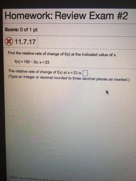 solved-find-the-relative-rate-of-change-of-f-x-at-the-chegg