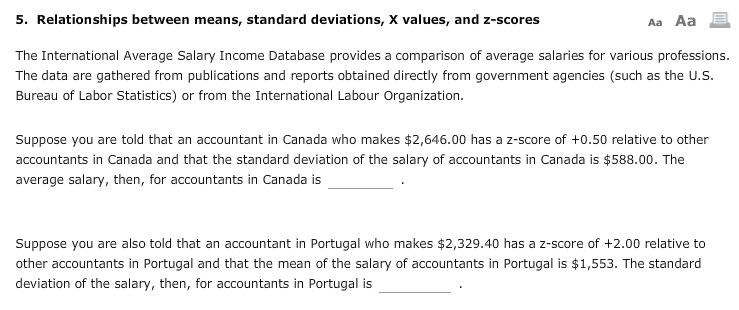 Solved The International Average Salary Income Database | Chegg.com