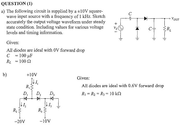 Solved: The Following Circuit Is Supplied By A Plusminus10... | Chegg.com