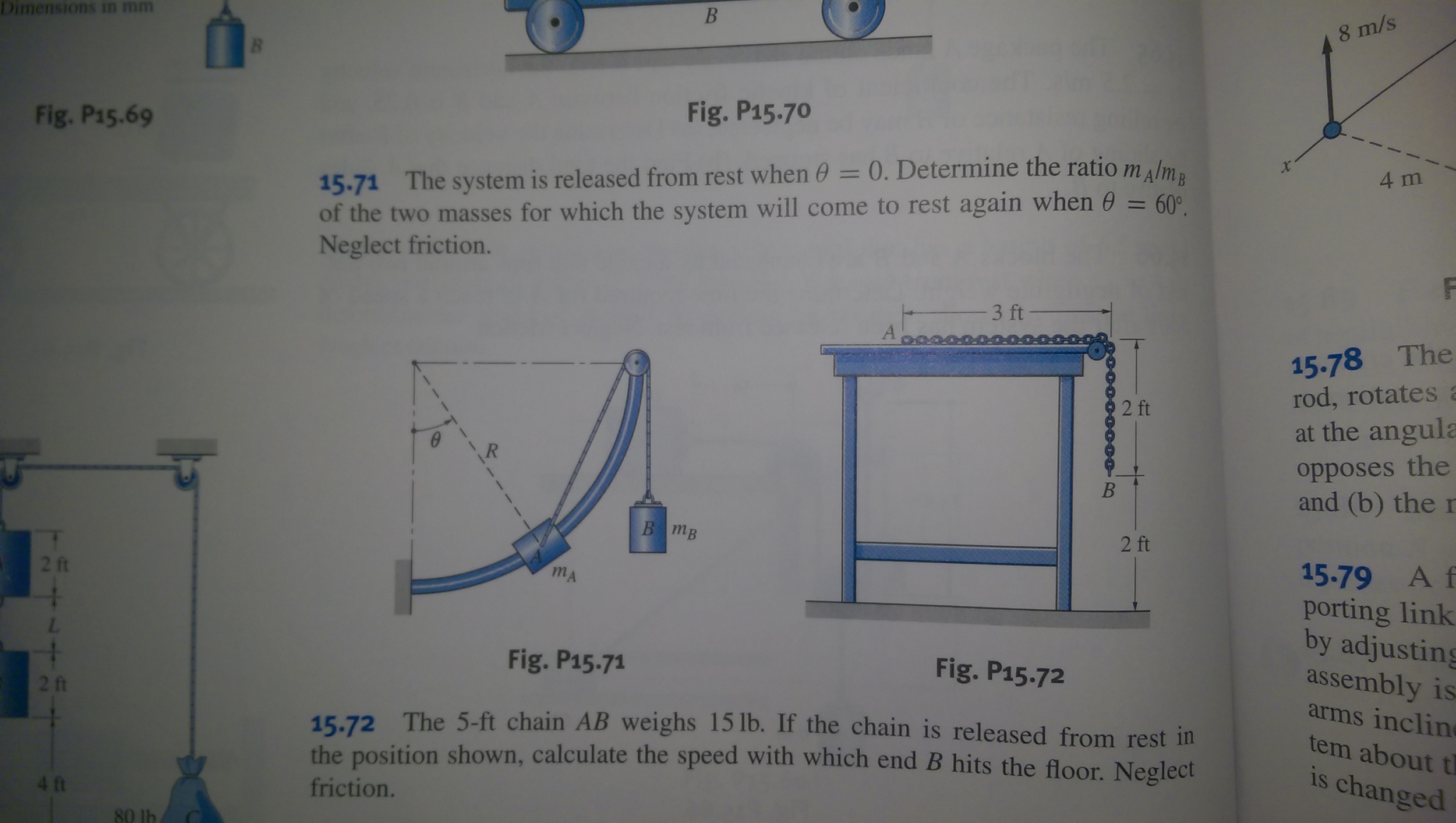 Solved The system is released from rest when theta = 0. | Chegg.com