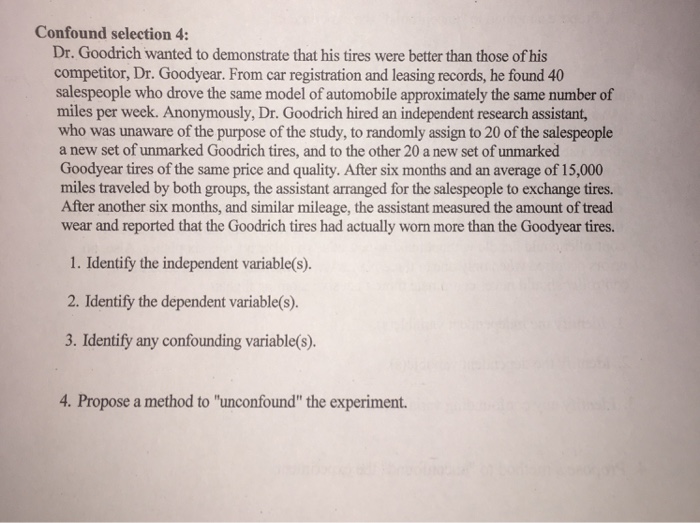 Dr. Goodrich wanted to demonstrate that his tires