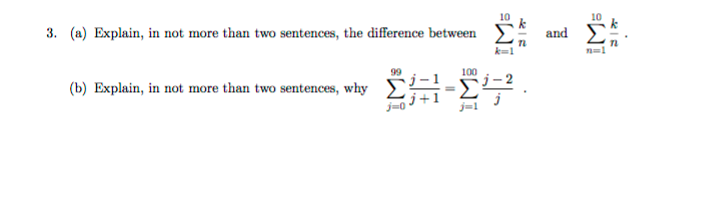 Solved 10 3, (a) Explain, in not more than two sentences, | Chegg.com