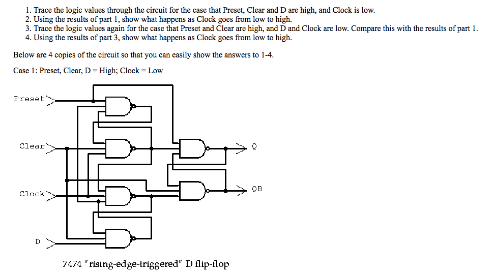 Solved Trace the logic values through the circuit, starts | Chegg.com