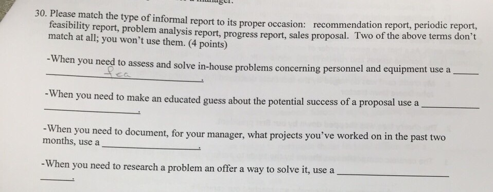 solved-match-the-type-of-informal-report-to-its-proper-chegg