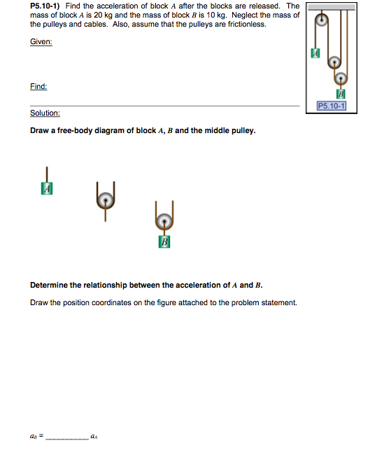 Solved Find the acceleration of block .4 after the blocks | Chegg.com