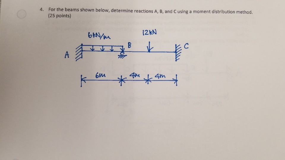 Solved For The Beams Shown Below, Determine Reactions A, B, | Chegg.com