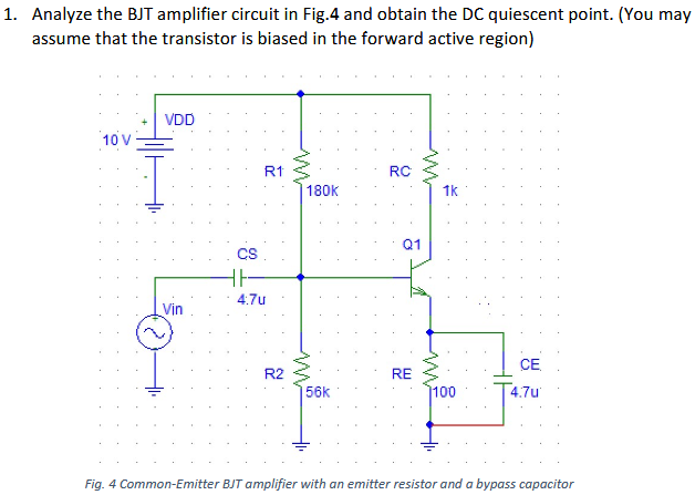 transistor biased in active region