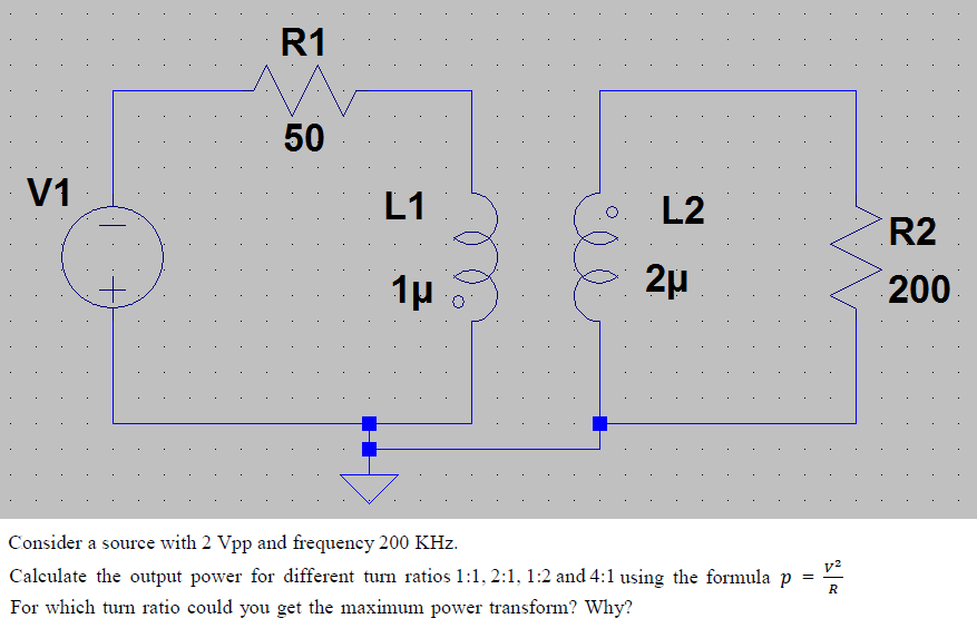 Solved Consider a source with 2 Vpp and frequency 200 KHz. | Chegg.com