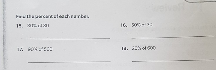 50 of 30 is 15 of what number responses