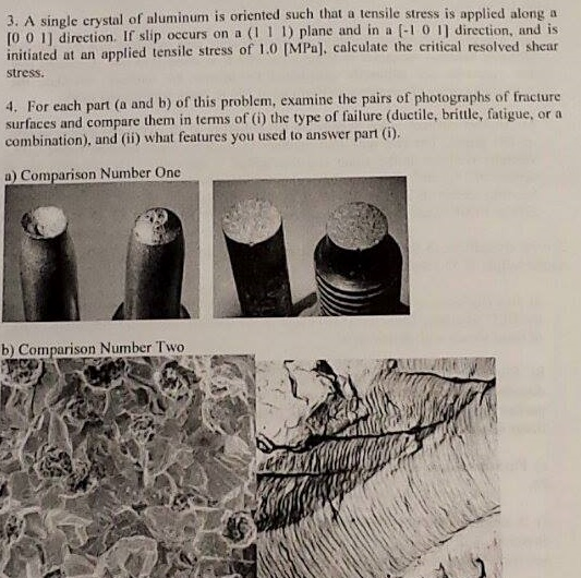 Solved 3. A single crystal al aluminum is oriented such