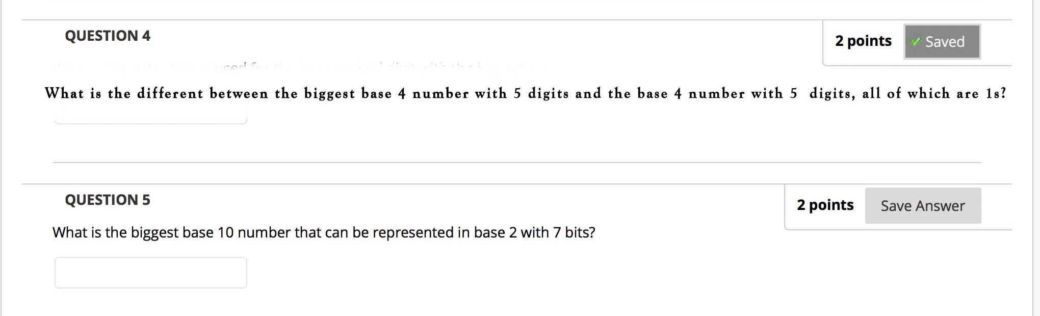 Solved What is the different between the biggest base 4
