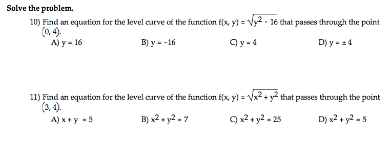 solved-find-an-equation-for-the-level-curve-of-the-function-chegg