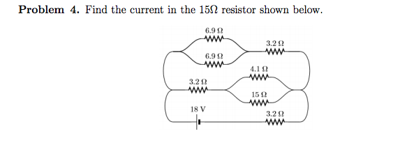 Solved Find the current in the 15 ohm resistor shown below. | Chegg.com