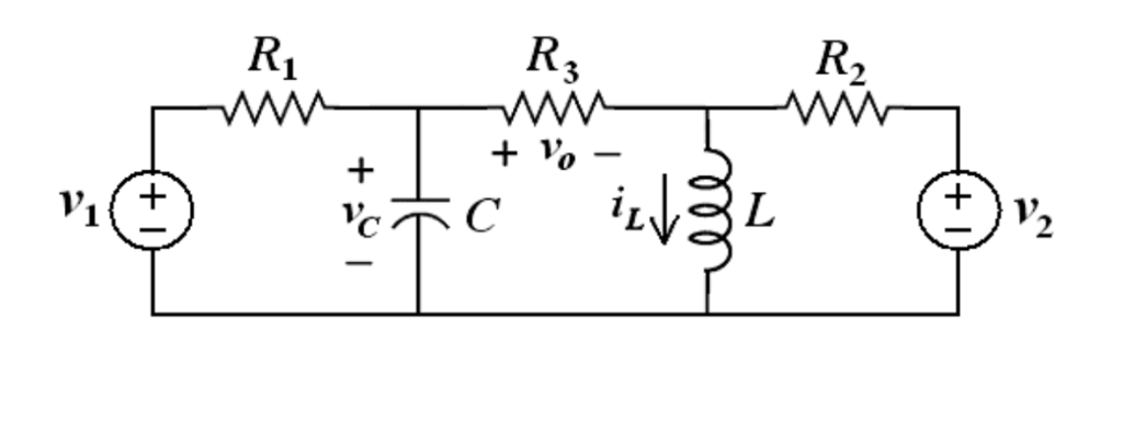 Solved Consider the following RLC circuit, v1 and v2 are the | Chegg.com