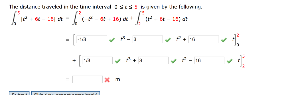 Solved The distance traveled in the time interval 0 | Chegg.com