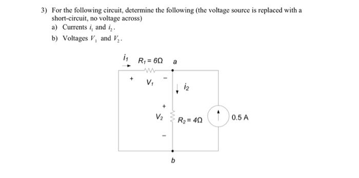 Solved For the following circuit, determine the following | Chegg.com