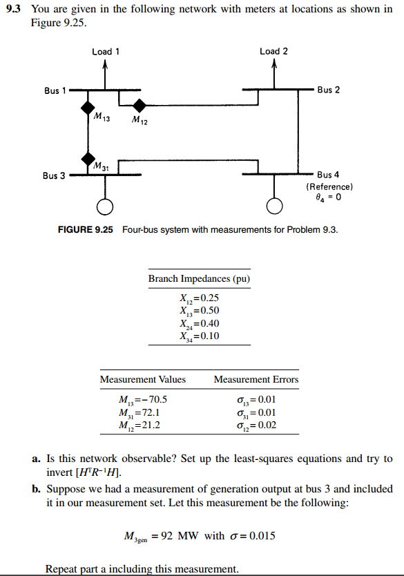 Solved You are given in the following network with meters at | Chegg.com