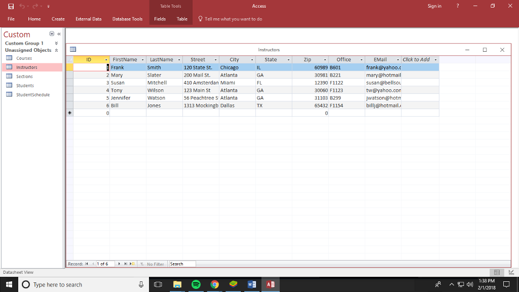 Solved Table Tools Access Sign in File Home Create External
