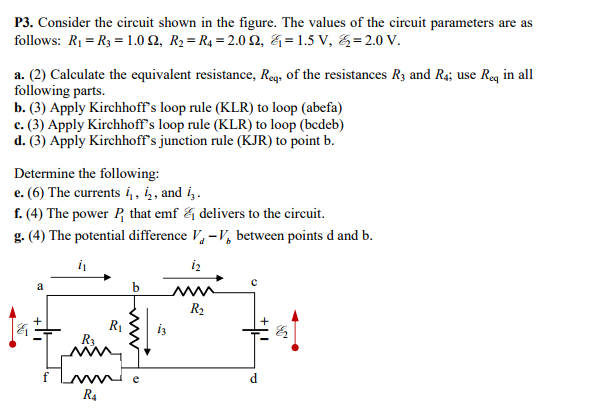 Solved P3. Consider the circuit shown in the figure. The | Chegg.com