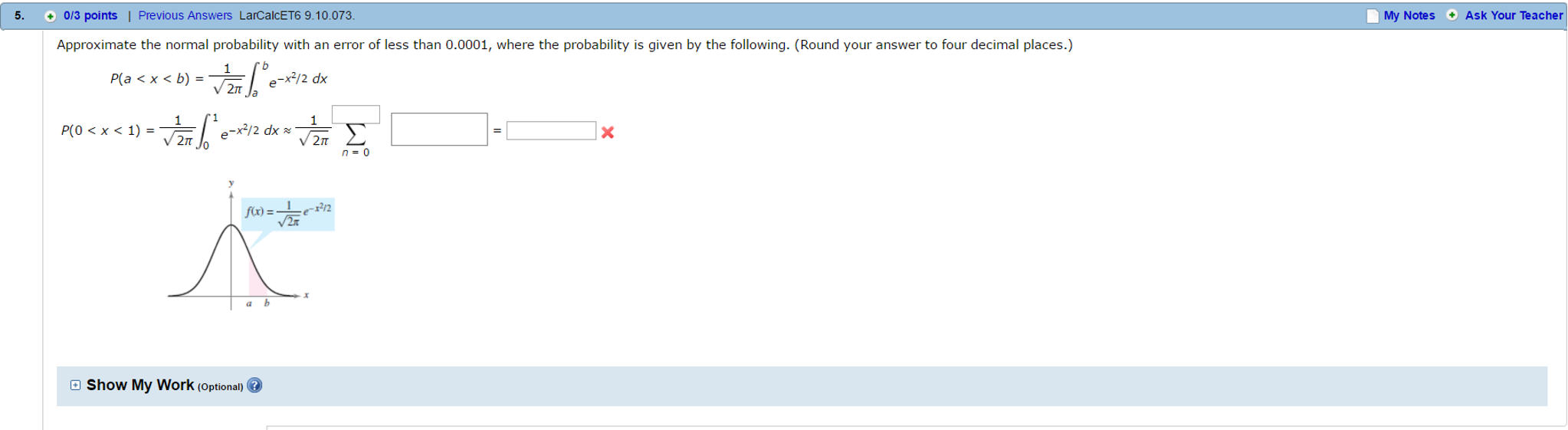 Solved Approximate the normal probability with an error of