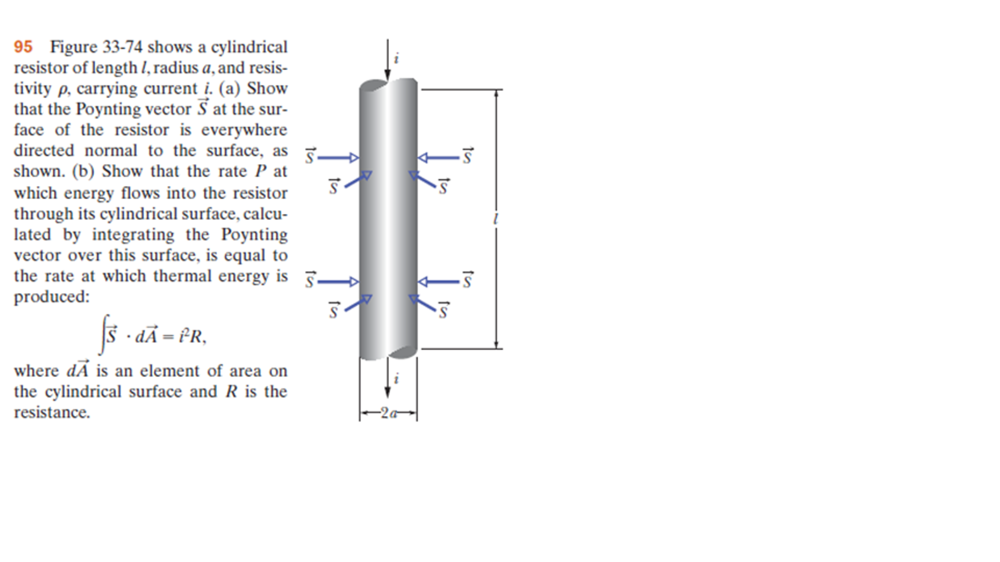 Solved Figure 3374 shows a cylindrical resistor of length