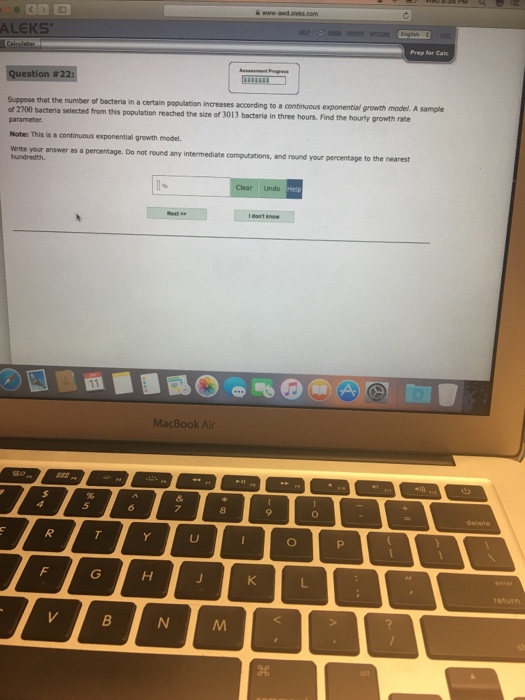 Solved Suppose that the number of bacteria in a certain | Chegg.com