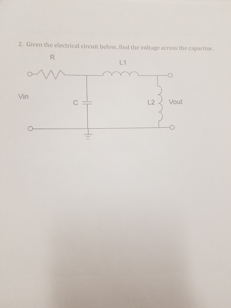 Solved Given The Electrical Circuit Below, Find The Voltage | Chegg.com