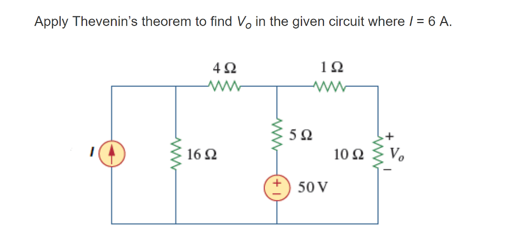 Solved Apply Thevenin's theorem to find Vo in the given | Chegg.com