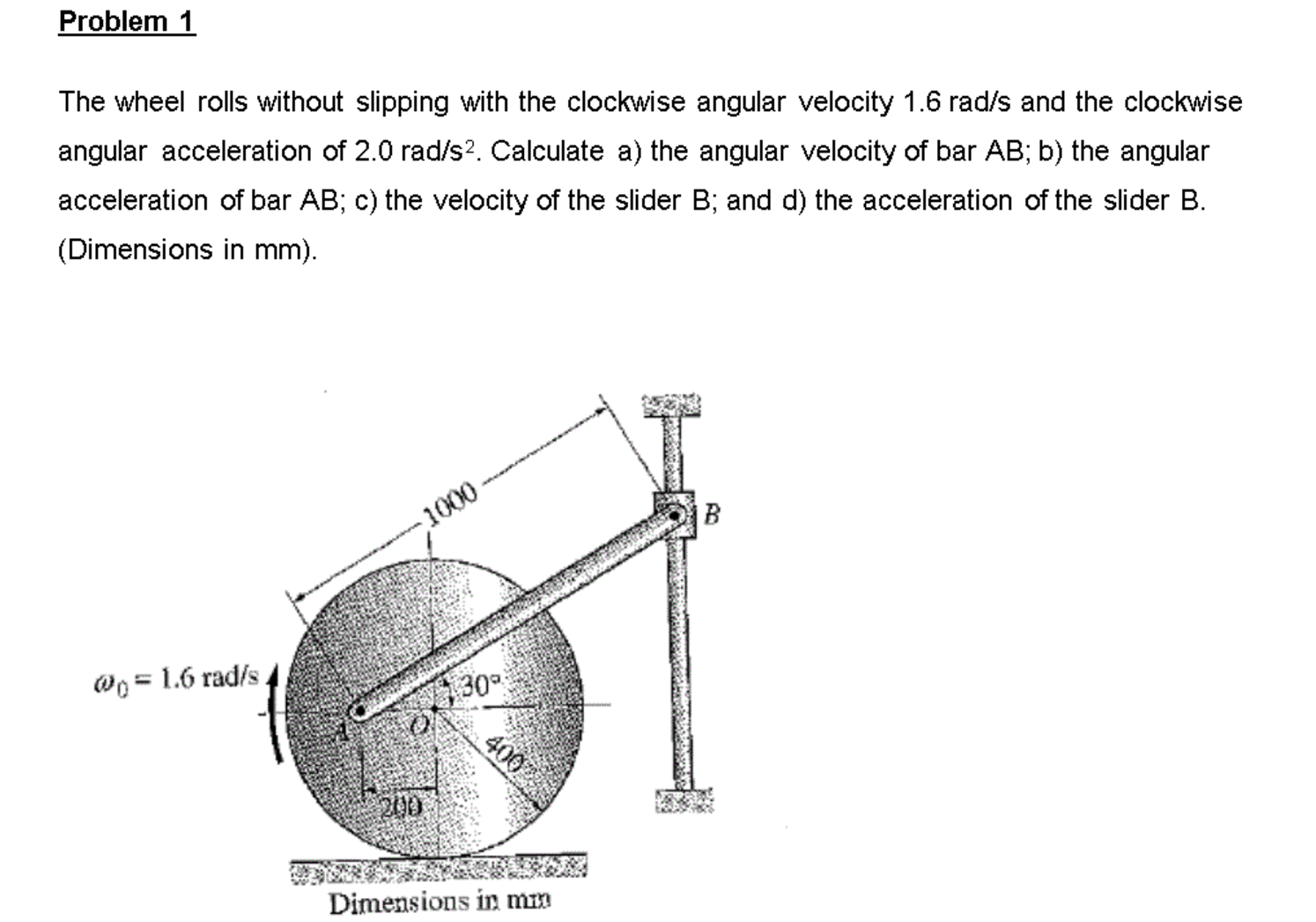 Solved The wheel rolls without slipping with the clockwise | Chegg.com