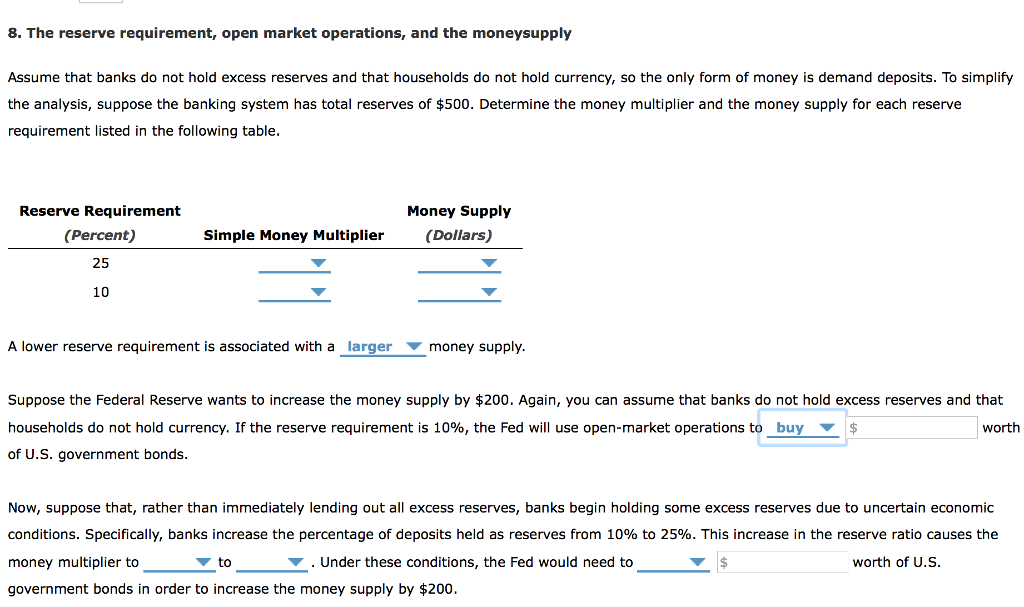 Solved Assume that banks do not hold excess reserves and