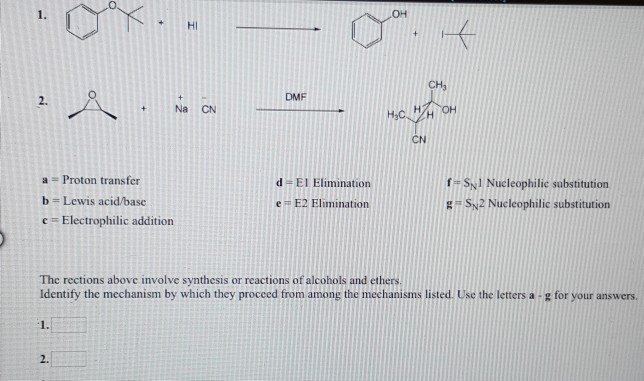 Solved 1. 2. +NaOH HBrH20 Br a Proton transfer d= El | Chegg.com