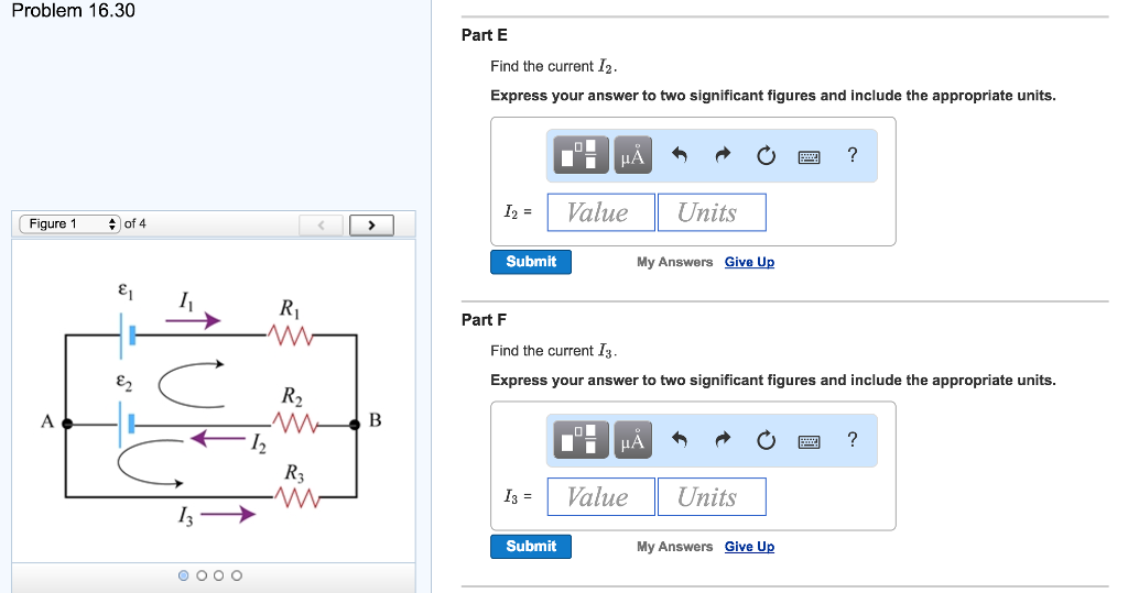 Finding Current Example Problem Solved Problem 16.30 Figure 1 of 4 A Part E Find the current | Chegg.com
