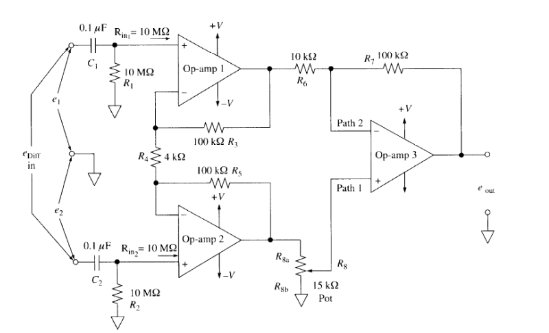 Solved Calculate the eout if ein = 100u Vp-p | Chegg.com