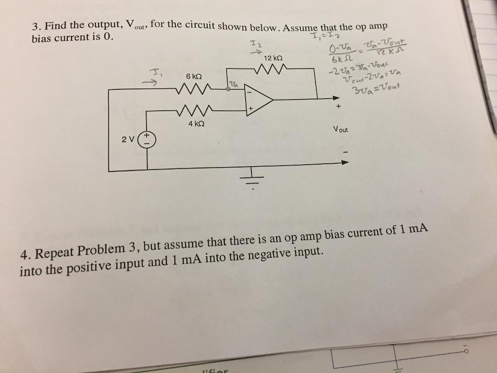 Solved Find The Output, Vout, For The Circuit(s) Shown | Chegg.com