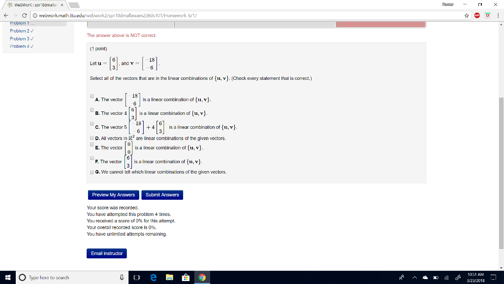 Solved 乍weBworK : sor18dmalla HDia ㄧㄇㄨ Problern 2 Problern 3 | Chegg.com