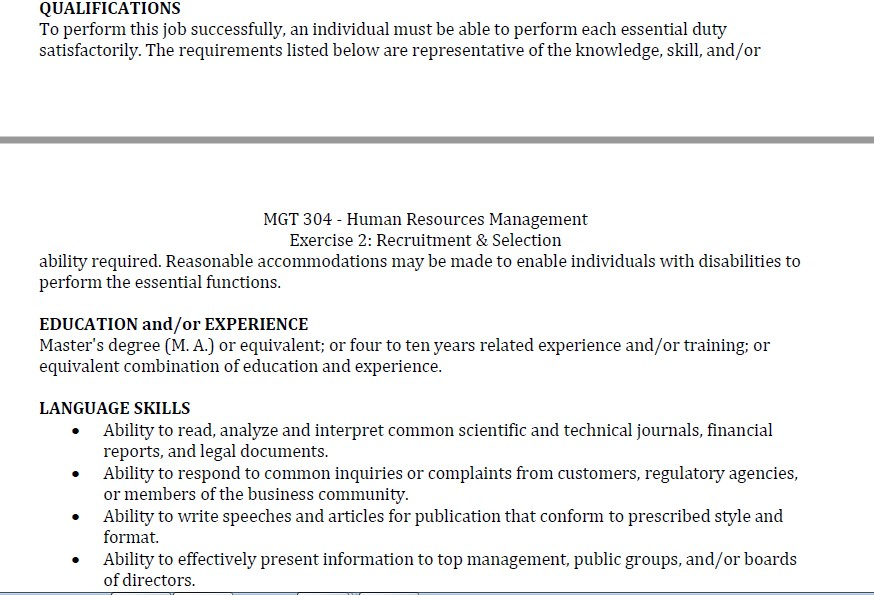 recruitment and selection case study with solution