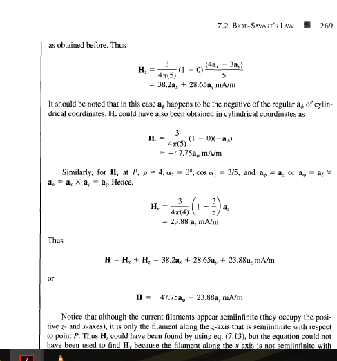 Solved) - Find H at (-3,4, 0) due to the current filament