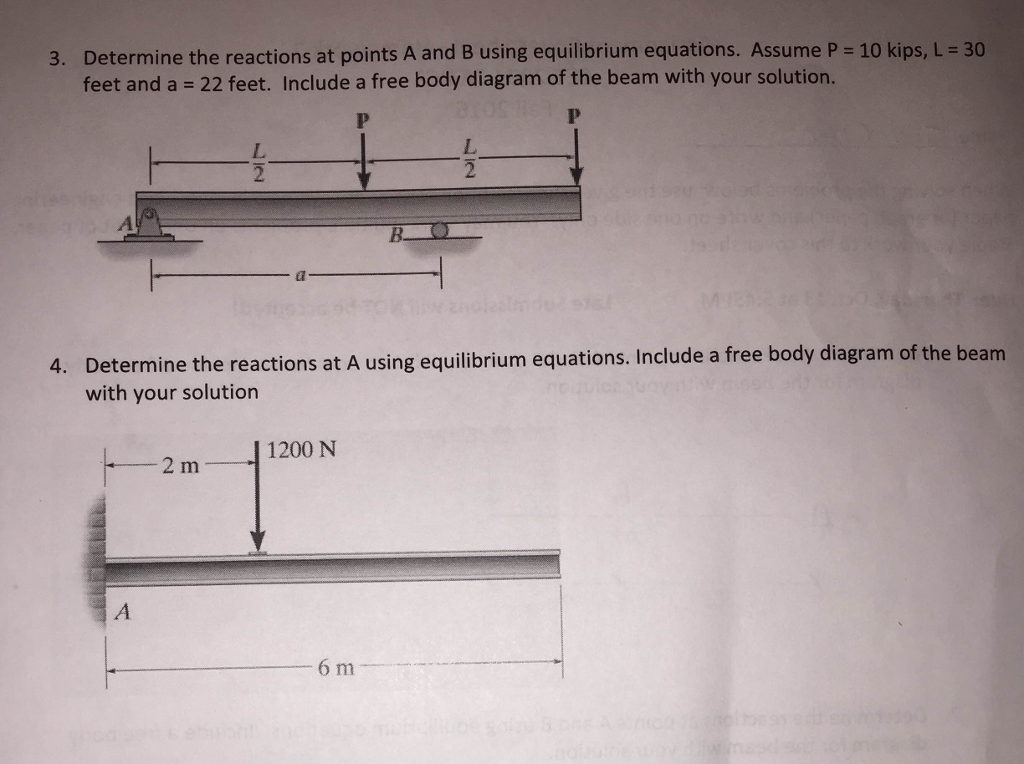 Solved Determine the reactions at points A and B using | Chegg.com