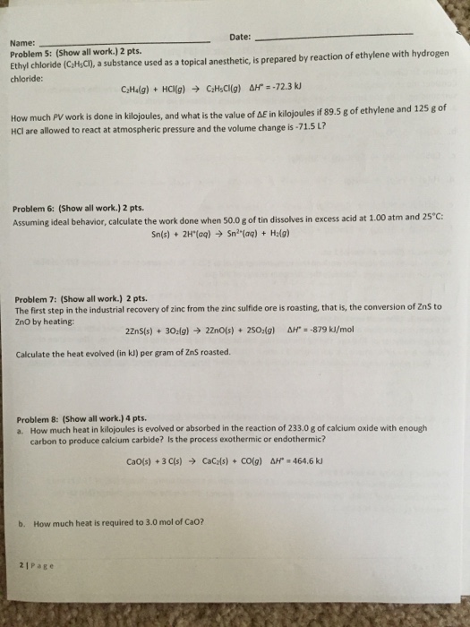 Solved Ethyl chloride (C_2H_5CI), a substance used as a | Chegg.com