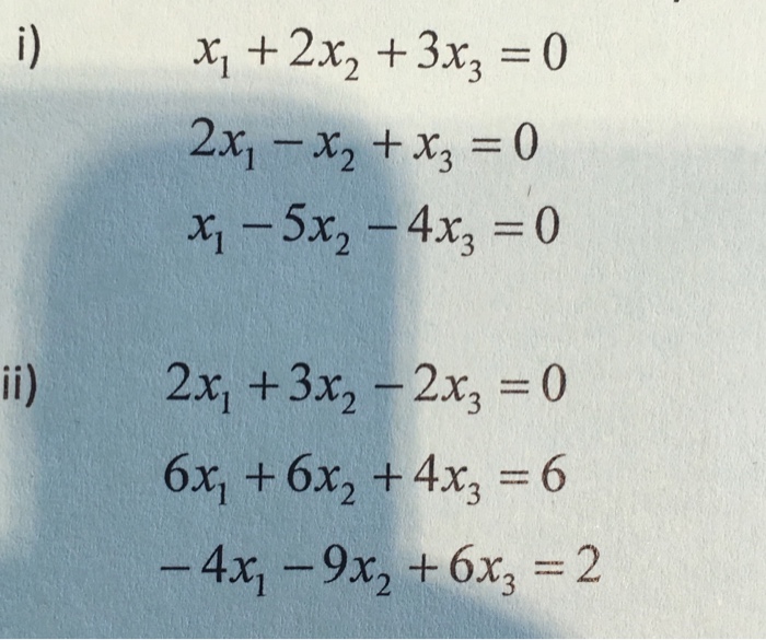 Solved Solve the system of equations by row echelon or row | Chegg.com