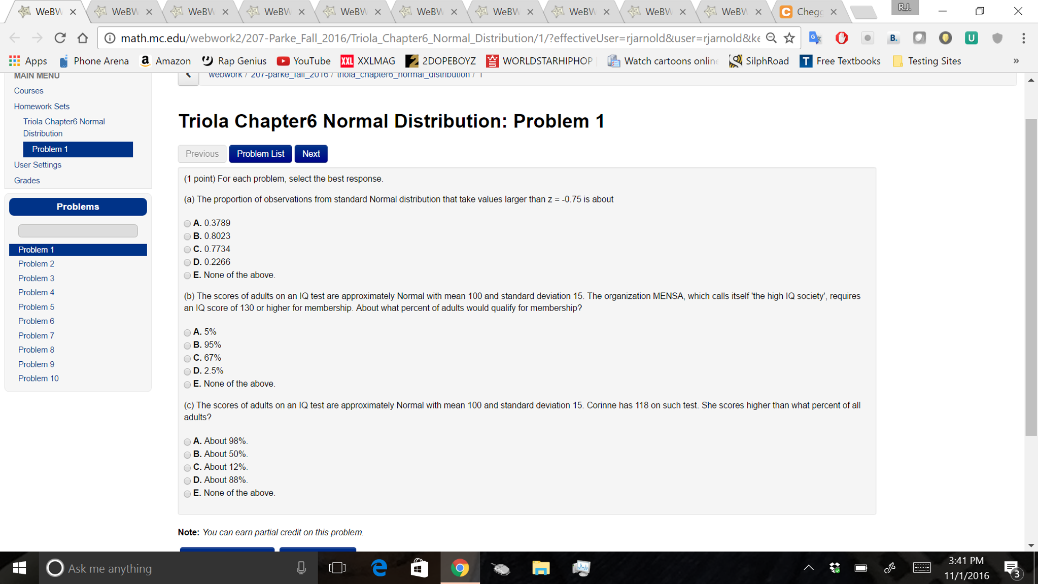 Solved For each problem, select the best response. (a) The | Chegg.com