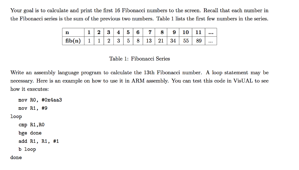 Solved Your goal is to calculate and print the first 16 | Chegg.com