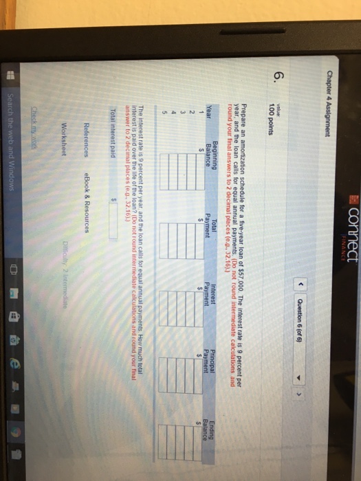 solved-prepare-an-amortization-schedule-for-a-five-year-loan-chegg