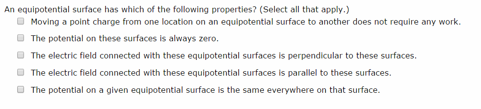 What Is Equipotential Surface Write Its Properties