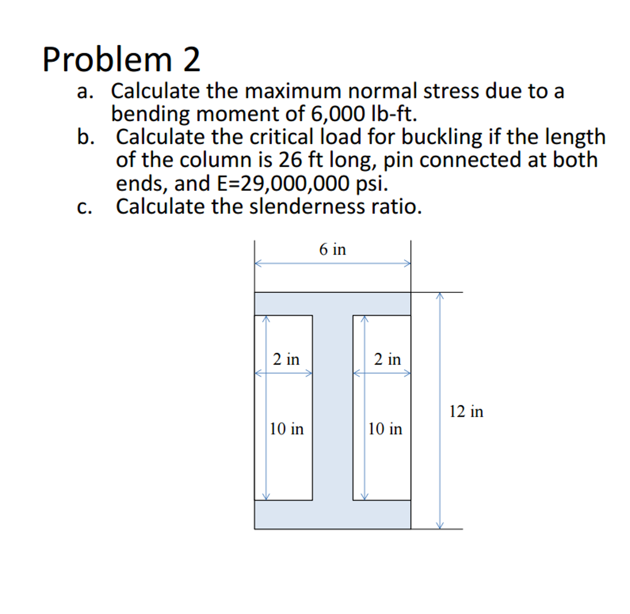 Solved Calculate the maximum normal stress due to a bending | Chegg.com