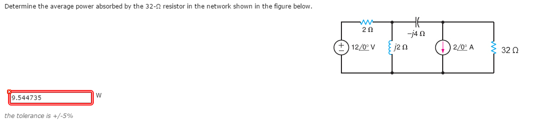 Solved Determine the average power absorbed by the 32-Ω | Chegg.com