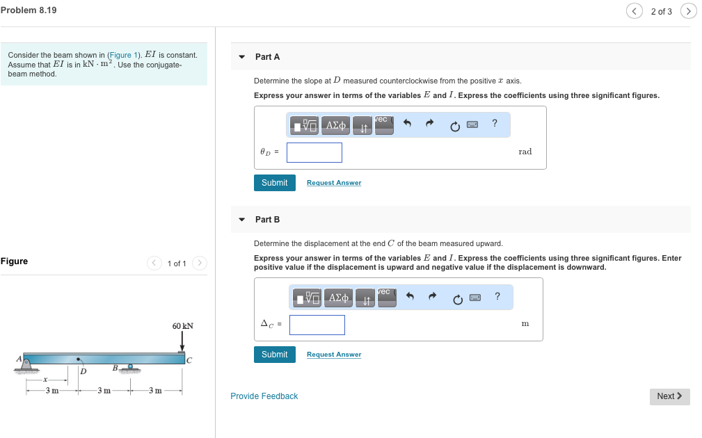 Solved Problem 8.19 2 of 3> Consider the beam shown in | Chegg.com