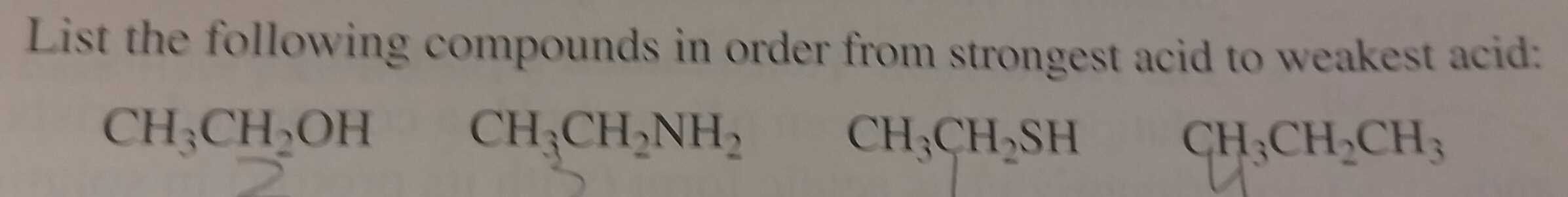 solved-list-the-following-compounds-in-order-from-strongest-chegg