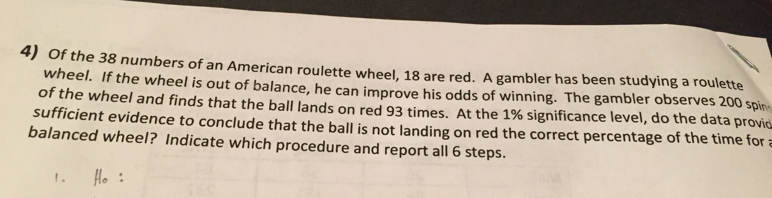 Solved 4) of the 38 numbers of an American roulette wheel,