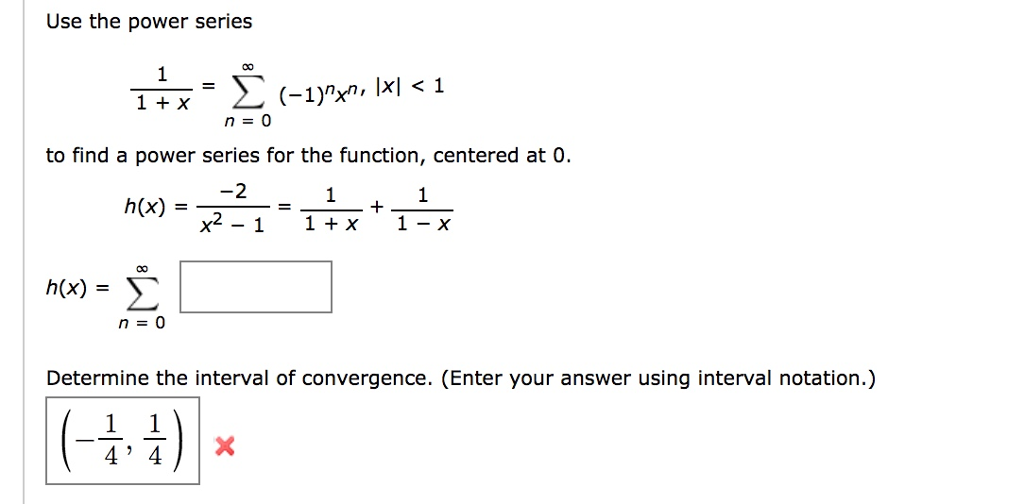 Solved use the power series 1 n 0 to find a power series for chegg